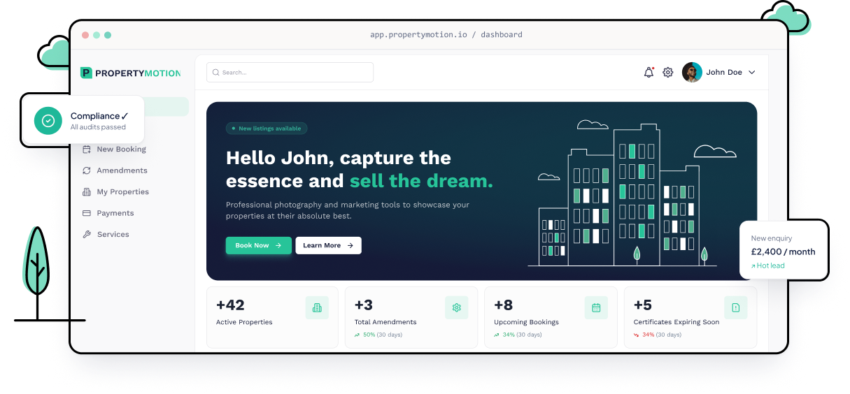 Property Motion dashboard preview